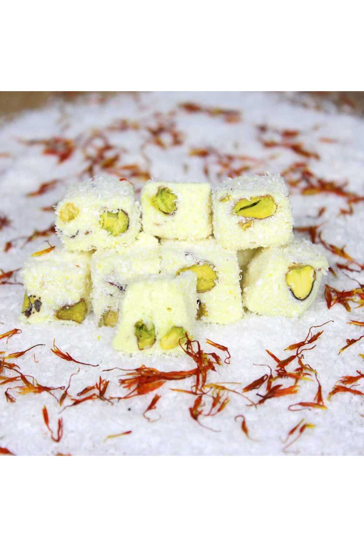 Ertokuş Efendi Isparta Safranlı Antep Fıstıklı Çifte kavrulmuş 0 Şeker Pancarı Lokum 250 GR