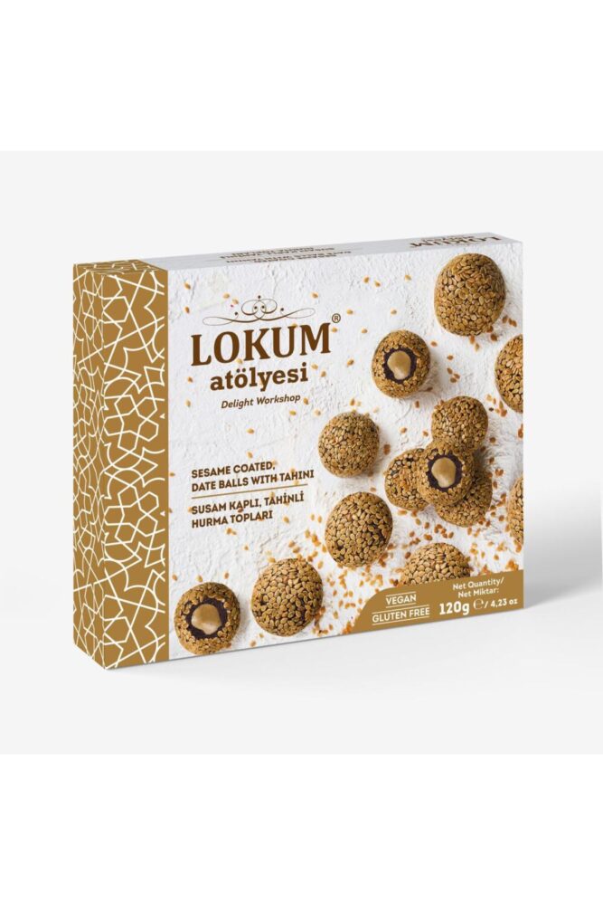 Lokum Atölyesi Susam Kaplı, Tahinli Hurma Topları 120g