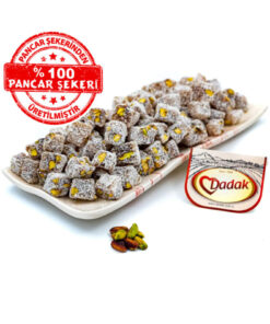 Dadak Lokum ve Kuruyemiş Çifte Kavrulmuş Antep Fıstıklı Mini Lokum 500gram