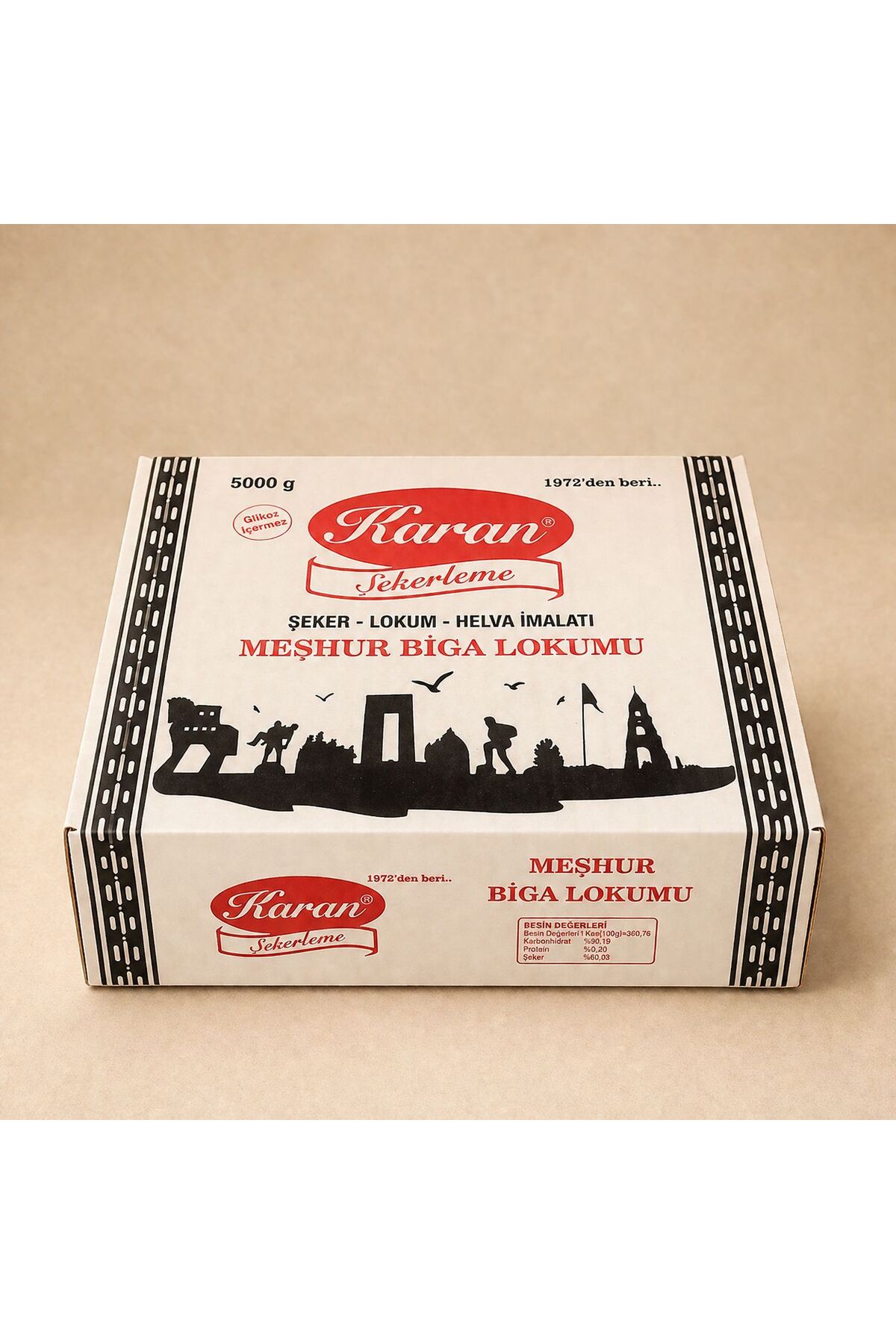 Karan Şekerleme Meşhur Biga Lokumu 5 KG (200-220 Adet) Mevlütlük Dağıtımlık Lokum
