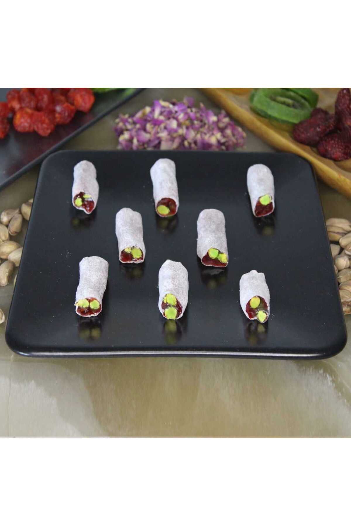 Ertokuş Efendi Isparta Güllü Antep Fıstıklı Sarma 0 Şeker Pancarı Lokum 250 gr