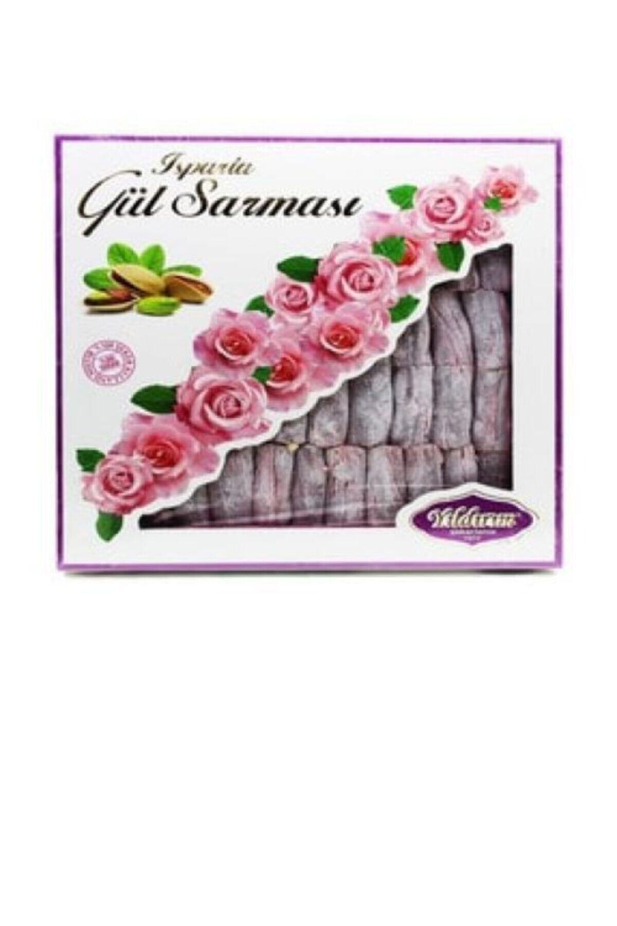 Yıldırım Şekerleme Yıldırım Gül Sarması Gül Lokumu Gül Aromalı Antep Fıstıklı Lokum 400 Gr