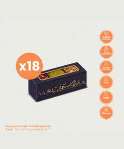 Çerez Pazarı 18'li Hediyelik Kutuda Kral Lokum 50g Karışık Spesiyal Antep Fıstıklı
