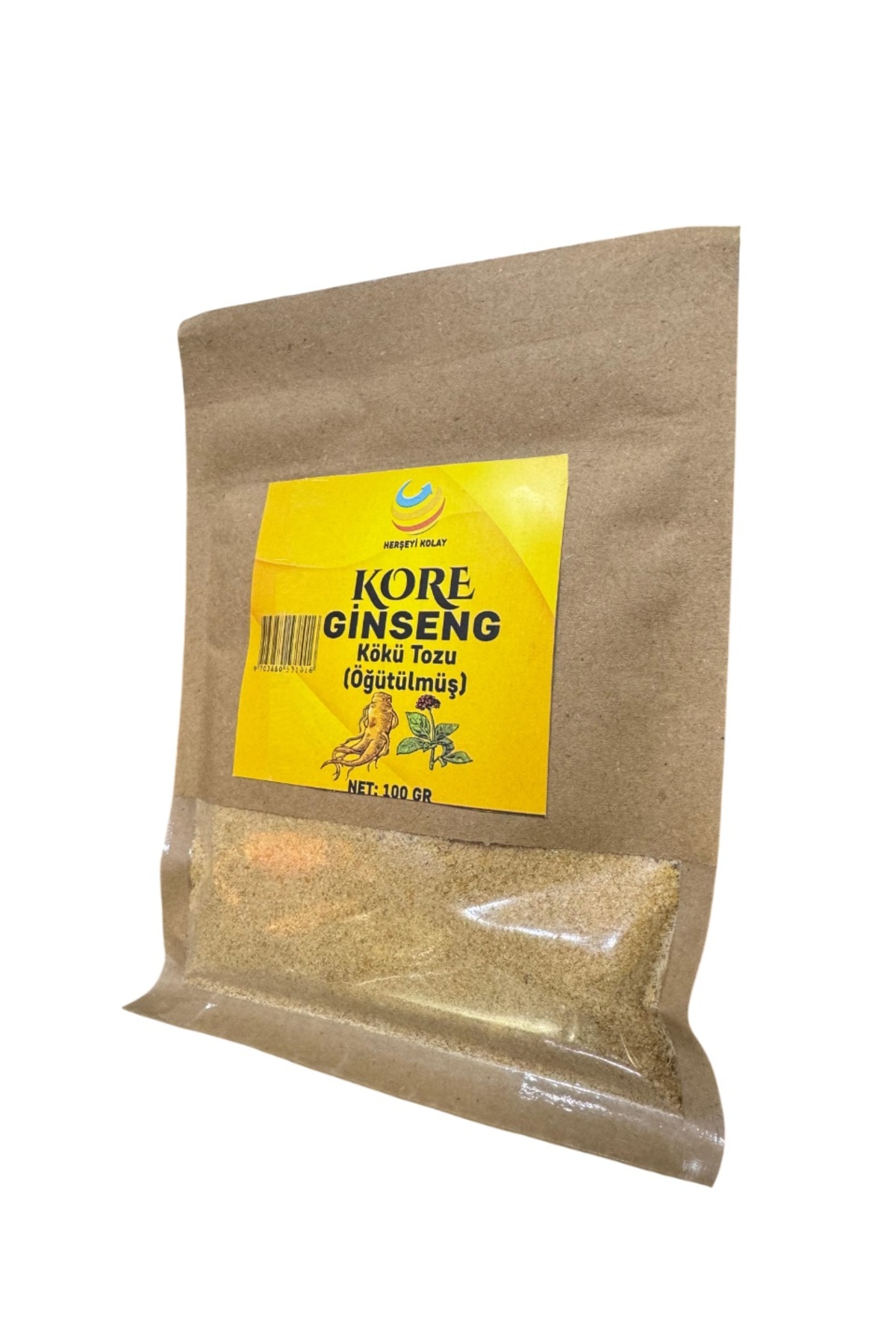 Herşeyi Kolay Orjnal Ginseng Kökü Tozu Öğütülmüş Kırmızı Kore Ginsengi 100gr Gerçek Saf Ginseng Panax, - Görsel 3