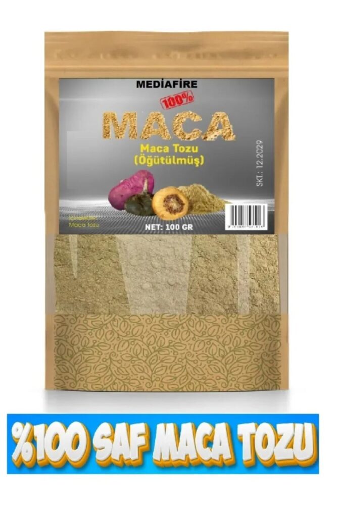 MediaFire Öğütülmüş Gerçek Saf Maca ( Maka ) Kökü Tozu 100 gr - Maca Root Lepidium - Görsel 2