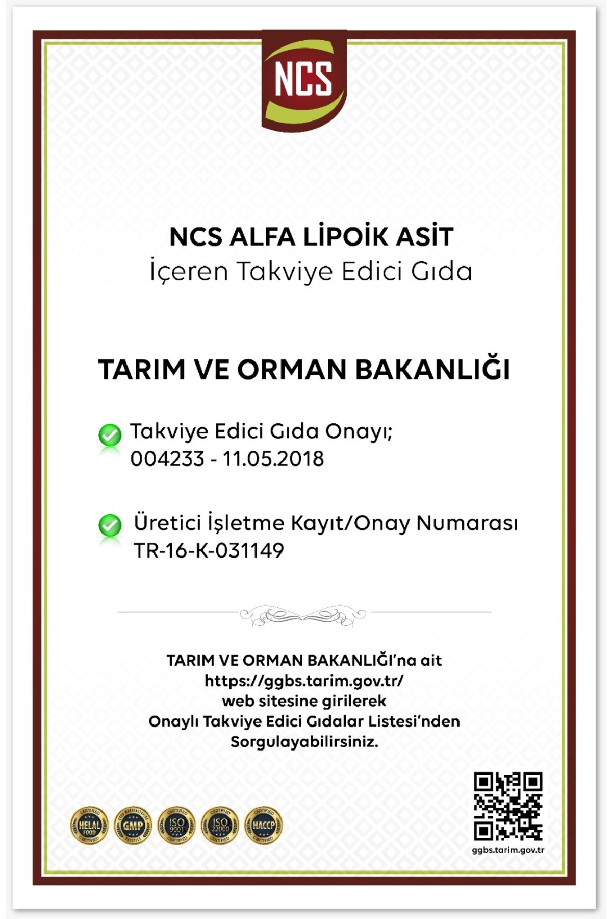 Ncs Alfa Lipoik Asit 200 Mg Coenzyme Q10 100 Mg 90 Tablet L Carnitine Ilevali - Görsel 3
