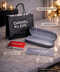 Daniel Klein Acetate Çerçeve Polarize - UV400 Korumalı Siyah Renk Orijinal Kadın Güneş Gözlüğü 54 Ekartman DKGG7367C1 - Görsel 3
