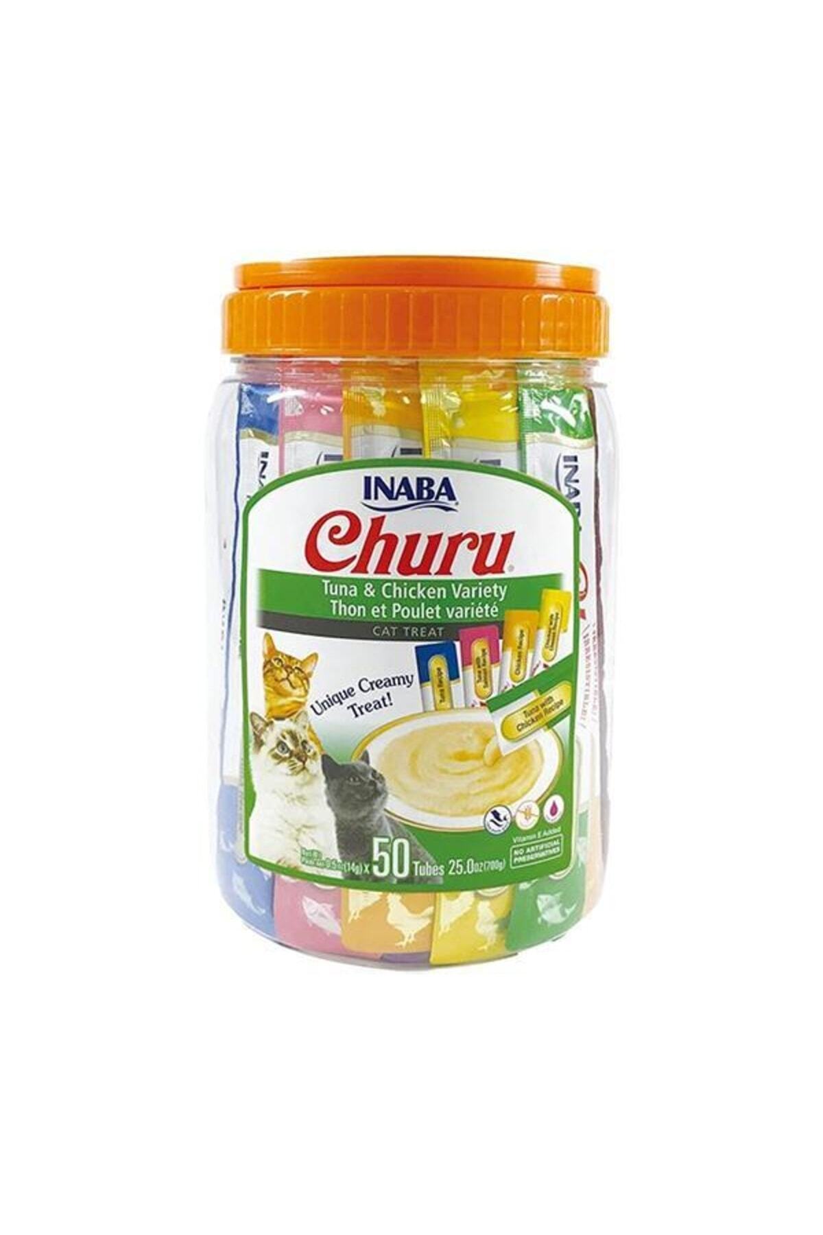 Inaba Ciao Churu Cream 4 Çeşit Karışık Krema Sıvı Kedi Ödülü 14gr 50li Karışık