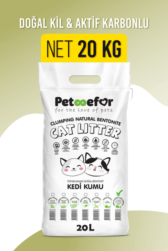 Petefor 20 KG Aktif Karbonlu Yeni Nesil Organik Kedi Kumu - Görsel 2