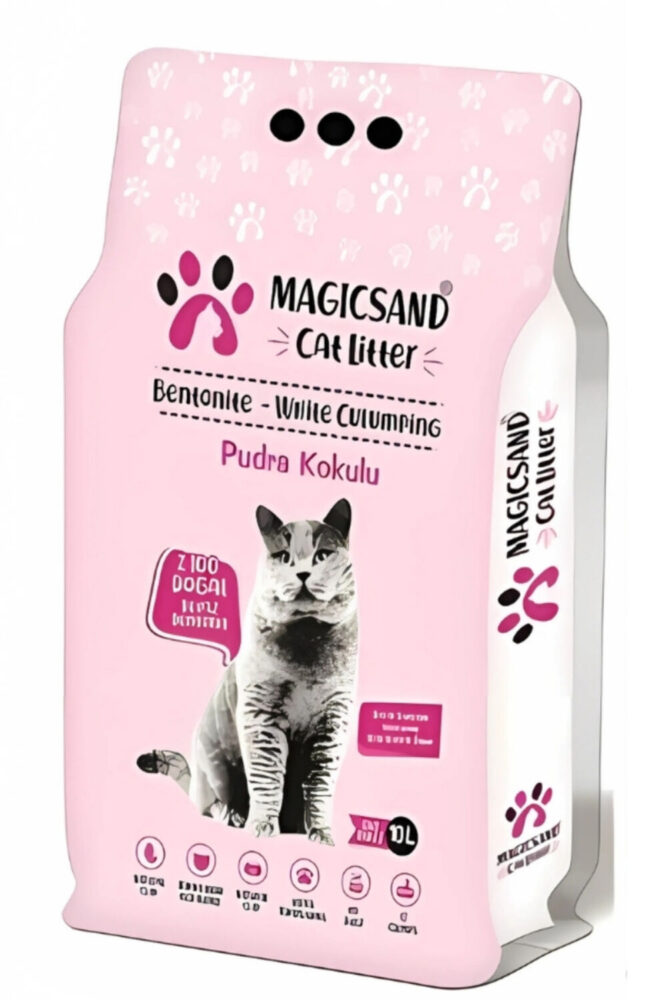 Magic Sand Cat Litter Pudralı Ince Taneli Kedi Kumu 10 Lt.