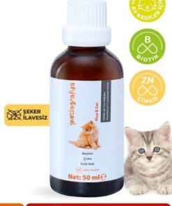 patiografya Tüy Dökülme Engelleyici, Tüy Dökümünü Azaltan, Besleyen Tüy Sağlığı Damlası Kedi Tüy Döküm Önleyici 50 ml