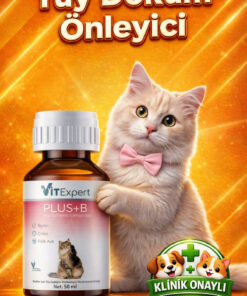 Vitexpert Hızlı Etkili Tüy Dökülmesi Önleyici Tüm Kediler İçin Plus B Biyotin Multivitamin Damlası 50 ml