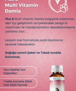 Alternative view of Vitexpert Hızlı Etkili Tüy Dökülmesi Önleyici Tüm Kediler İçin Plus B Biyotin Multivitamin Damlası 50 ml