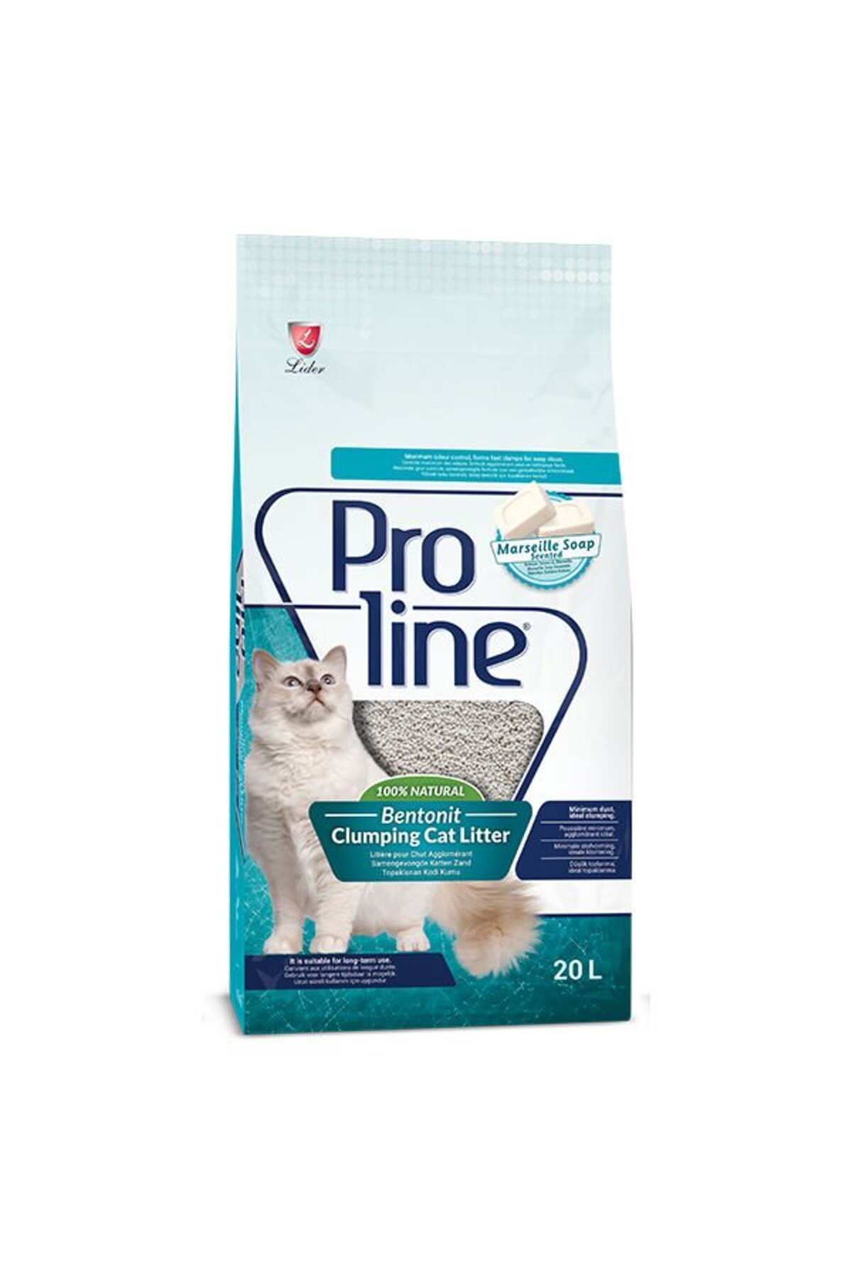 Proline Marsilya Sabunu Kokulu Bentonit Kedi Kumu 20 Lt