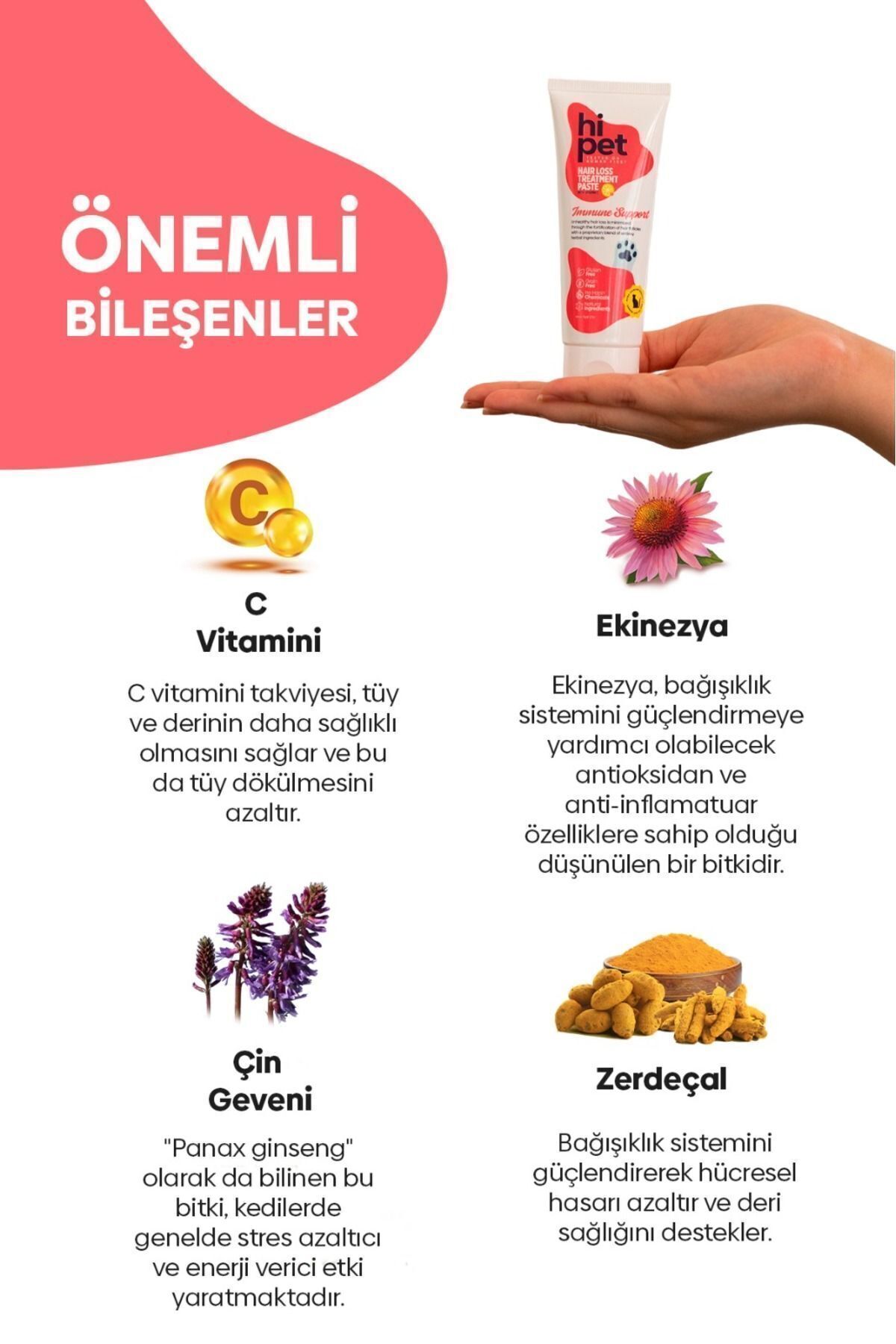HiPet Tüy Dökülme Engelleyici Kedi Maltı - Görsel 3