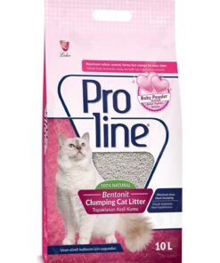 Proline Doğal Topaklanan Baby Powder Kokulu Kedi Kumu 10 Lt