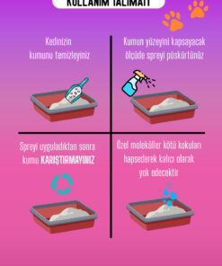 WOLLEX Kedi Kumu Ve Tuvaleti Koku Giderici, Doğal idrar Ve Çişi Spreyi, Kokusuz Tuvalet Için - Görsel 3