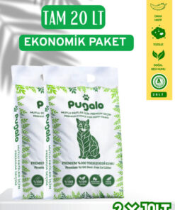 Pugalo Kokusuz Naturel Kedi Kumu 10LT X 2 Adet