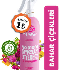 Metapet Kedi Kumu Ve Tuvaleti Koku Giderici, Doğal Bahar Idrar Ve Çişi Spreyi, Kokusuz Tuvalet Için, 400ml