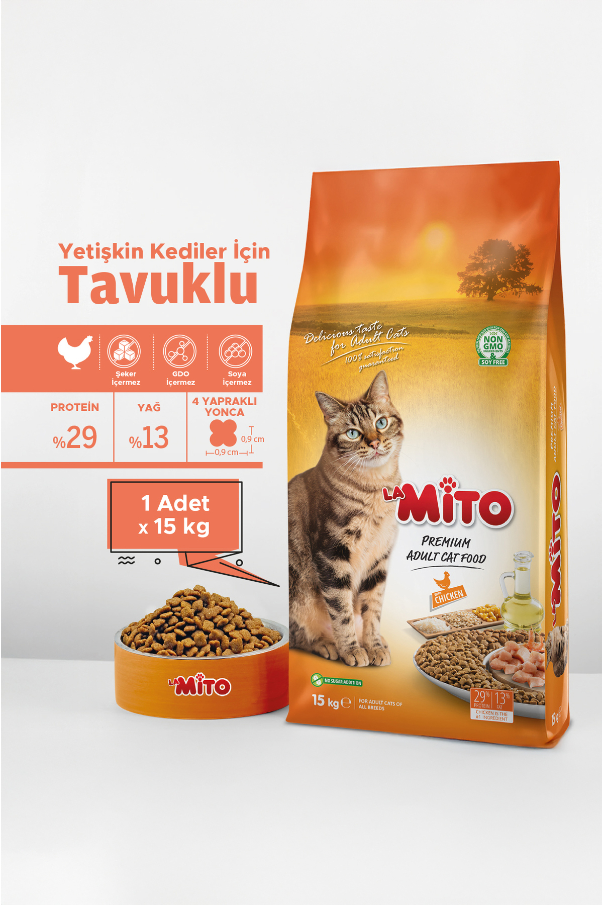 Mito La Adult Cat Tavuklu Yetişkin Kedi Maması 15 Kg
