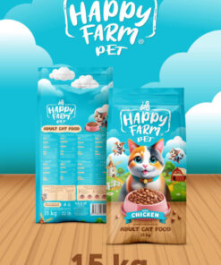 happy farm Yetişkin Kedi Maması Tavuk Etli 15 KG - Görsel 3