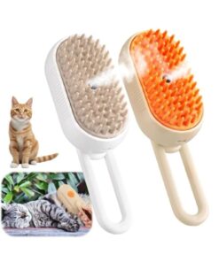 BEYZANA Saplı Buharlı Kedi Tarağı, Buharlı Kedi & Köpek Yıkama Fırçası Tarağı Yumuşak Silikonlu