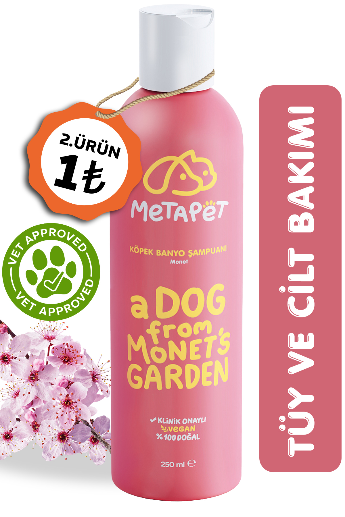 Metapet Tüy Sağlığı Için Köpek Şampuanı, Hassas Ciltli Yavrulara Uygun - Doğal - Organik - 250 ml