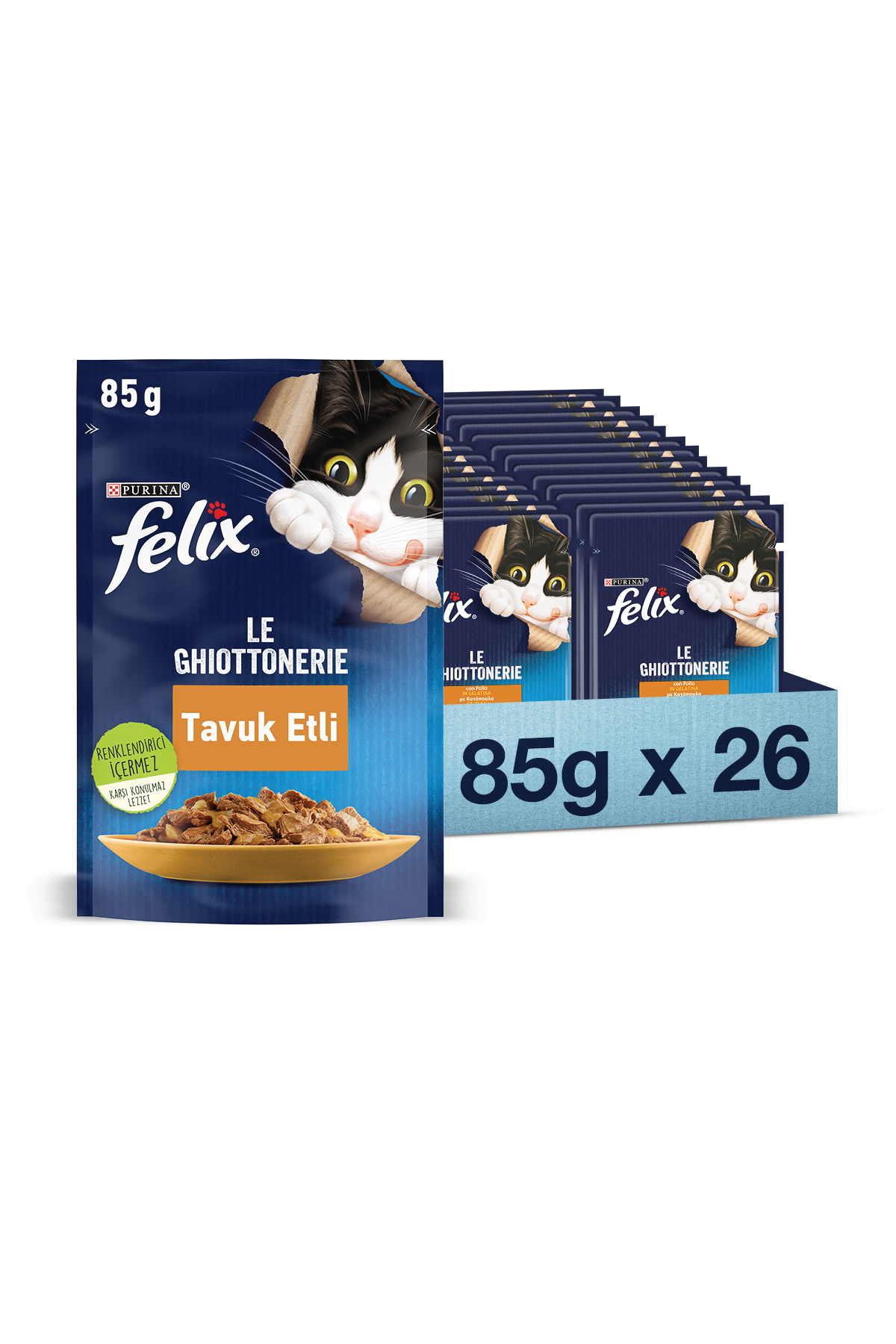 FELIX Tavuklu Yetişkin Yaş Kedi Maması 85 gr X 26 Adet - Görsel 3