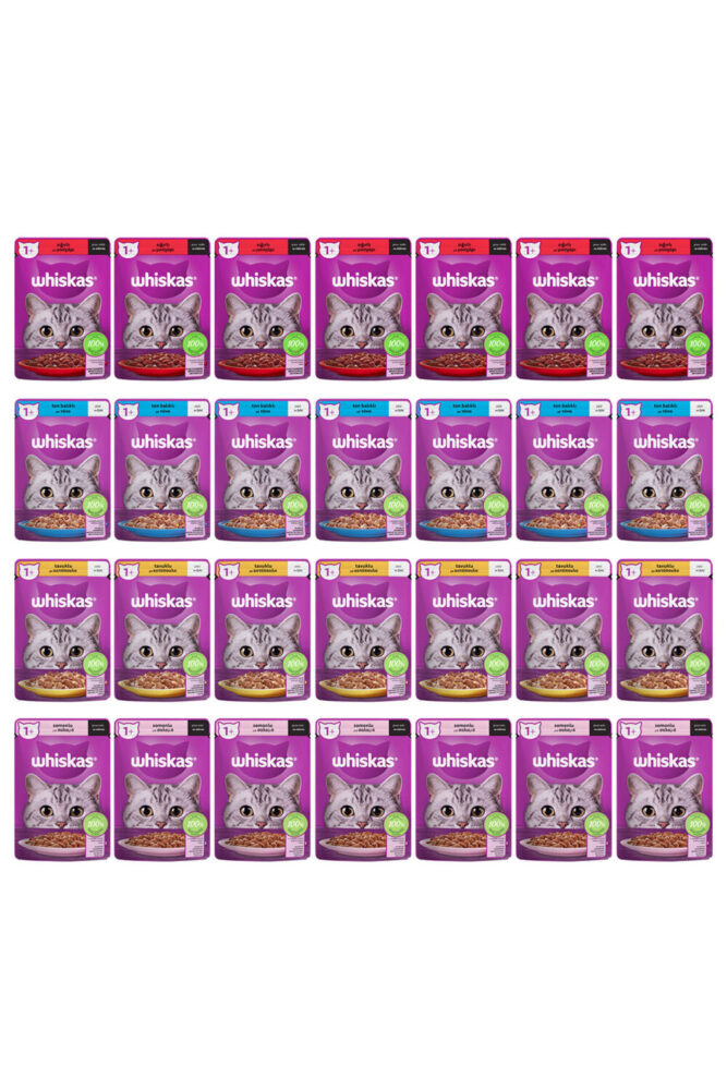 Whiskas Sığır - Tavuk - Somon - Ton Balıklı Karışık Yaş Kedi Maması 28 Adet 85 Gr. - Görsel 2