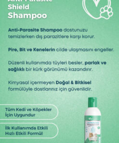Vitexpert Arındırıcı Kedi ve Köpek Anti Parazit Shield Pire Kene Bit Parazit Hızlı Etkili Doğal Şampuan 200 ML - Görsel 2