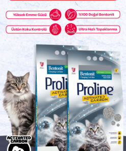Proline Aktif Karbonlu Topaklanan Kedi Kumu 2 X 10 Lt