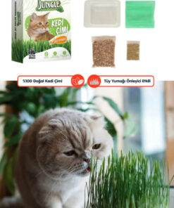 Alternative view of Jungle Özel Gübreli 0 Doğal Kedi Çimi Fileli ve Kutulu Tüy Yumağı Önleyici