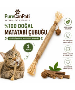 PureCanpati Matatabi Çubuğu (Mısır Kabuğu,hasır Ip,matatabi Meyveli) 1 Adet