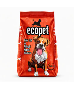 ECOPET 15 KG Kuzu Etli Pirinçli Yetişkin Köpek Maması – Tüm Irklar İçin Ekonomik Paket