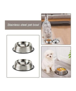 Alternative view of mywarehouse 2 Adet Paslanmaz Çelik Mama Ve Su Kabı, Alt Taban 16 Cm (250 ML-8 OZ)