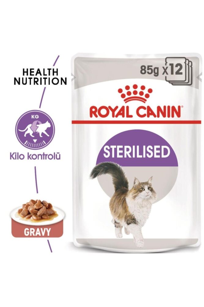 Royal Canin Sterilised Gravy Kısırlaştırılmış Yetişkin Kedi Yaş Maması 85 Gr x 12 - Görsel 2