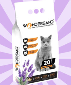 wondersand 20 Litre 0 Beyaz Bentonit Ince Tane Lavanta Kokulu Topaklanan Premium Kedi Kumu