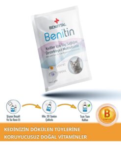 Benifital Benitin Kediler Için Tüy Sağlığı Destekleyici Multivitamin Kedi Tüy Dökümü Önleyici Damla Biyotin - Görsel 3