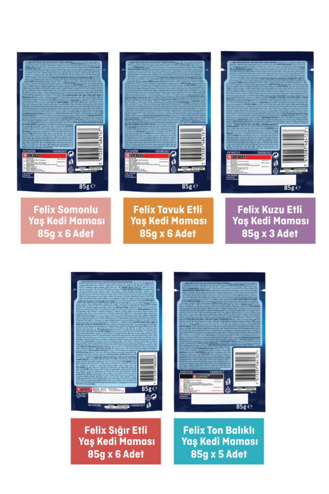 FELIX Karışık Paket Pouch Kedi Konservesi 26 x 85 gr - Görsel 2