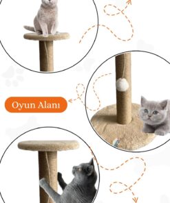 Alternative view of Nursoft Stepli Kedi Tırmalama Tahtası Bej