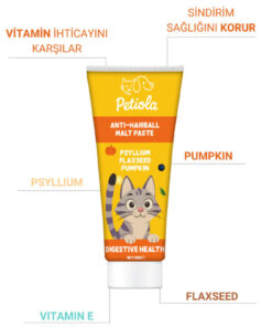 Petiola Sindirim Düzenleyici, Tüy Yumağı Ve Kusma Önleyici Multivitamin Kedi Malt Macun 100 gr - Görsel 3
