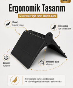 mutlu tavukçuluk Güvercin Tünek Bekar Tüneği 1 Adet Plastik Duvar Tipi Bekar Tüneği Güvercin Konma Aparatı - Görsel 3