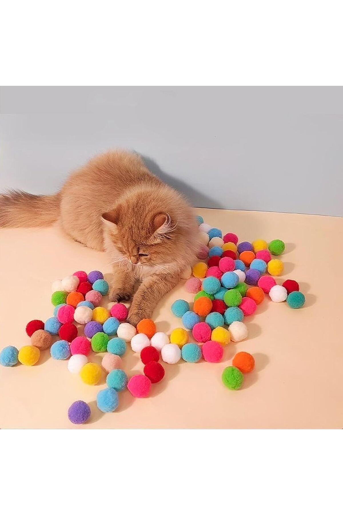 busstier İnteraktif Kedi Oyun Tabancası - Peluş Toplarla Eğlenceli Oyun Zamanı + Ekstra Peluş Toplar - Görsel 3