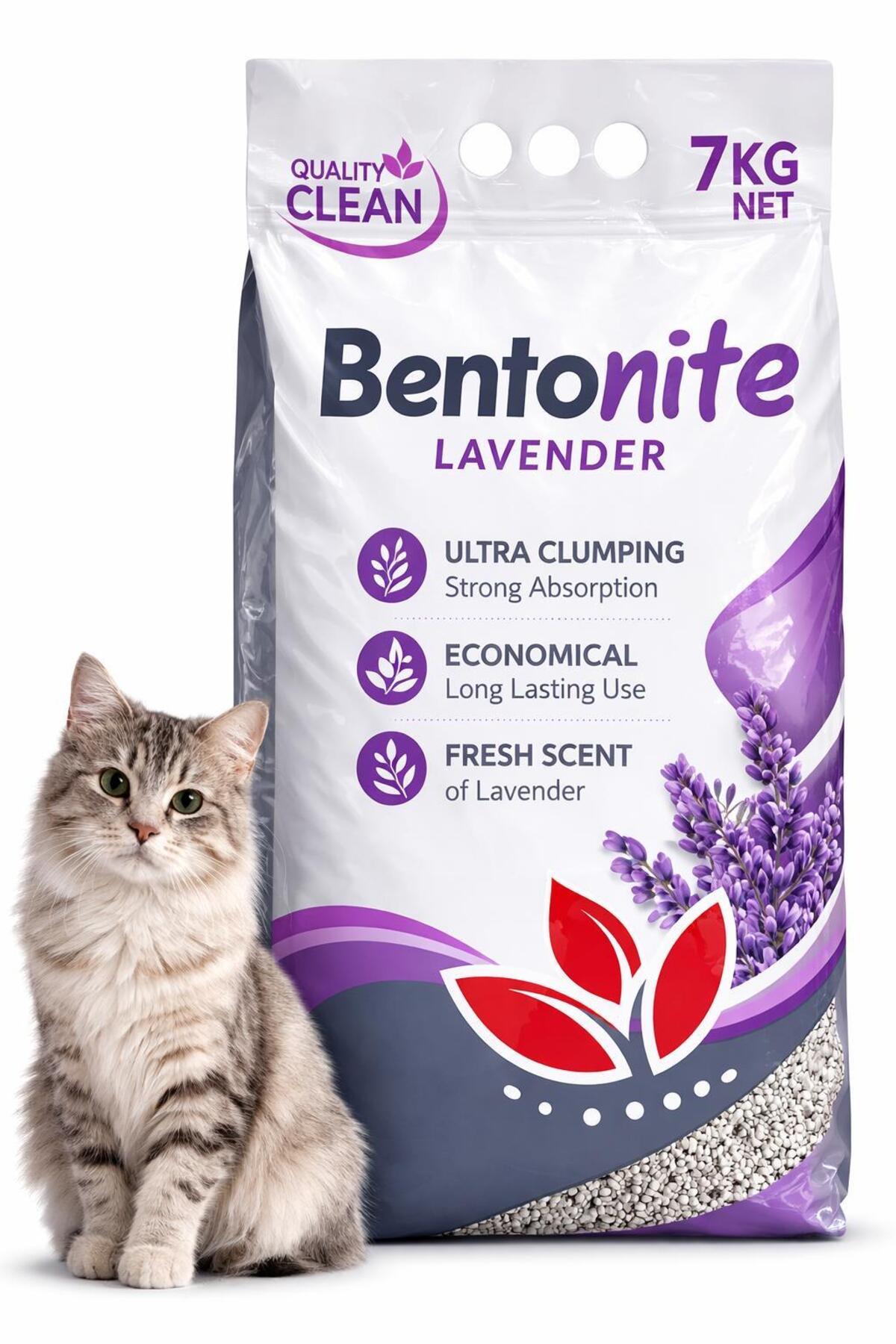 Quality CLEAN Lavanta İnce Taneli Kokulu (NET 7 KG) Bentonit Ultra Topaklaşan Kedi Kumu