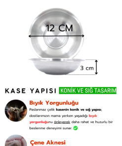 hural ahşap dekorasyon Paslanmaz Çelik Kaseli Ahşap Kedi Köpek Mama Ve Su Kabı - Görsel 3