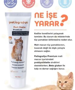 Alternative view of patiografya Premium Malt Paste 100.gr Kedi Tüy Yumağı Ve Kusma Önlemeyi Destekleyen Malt Macun