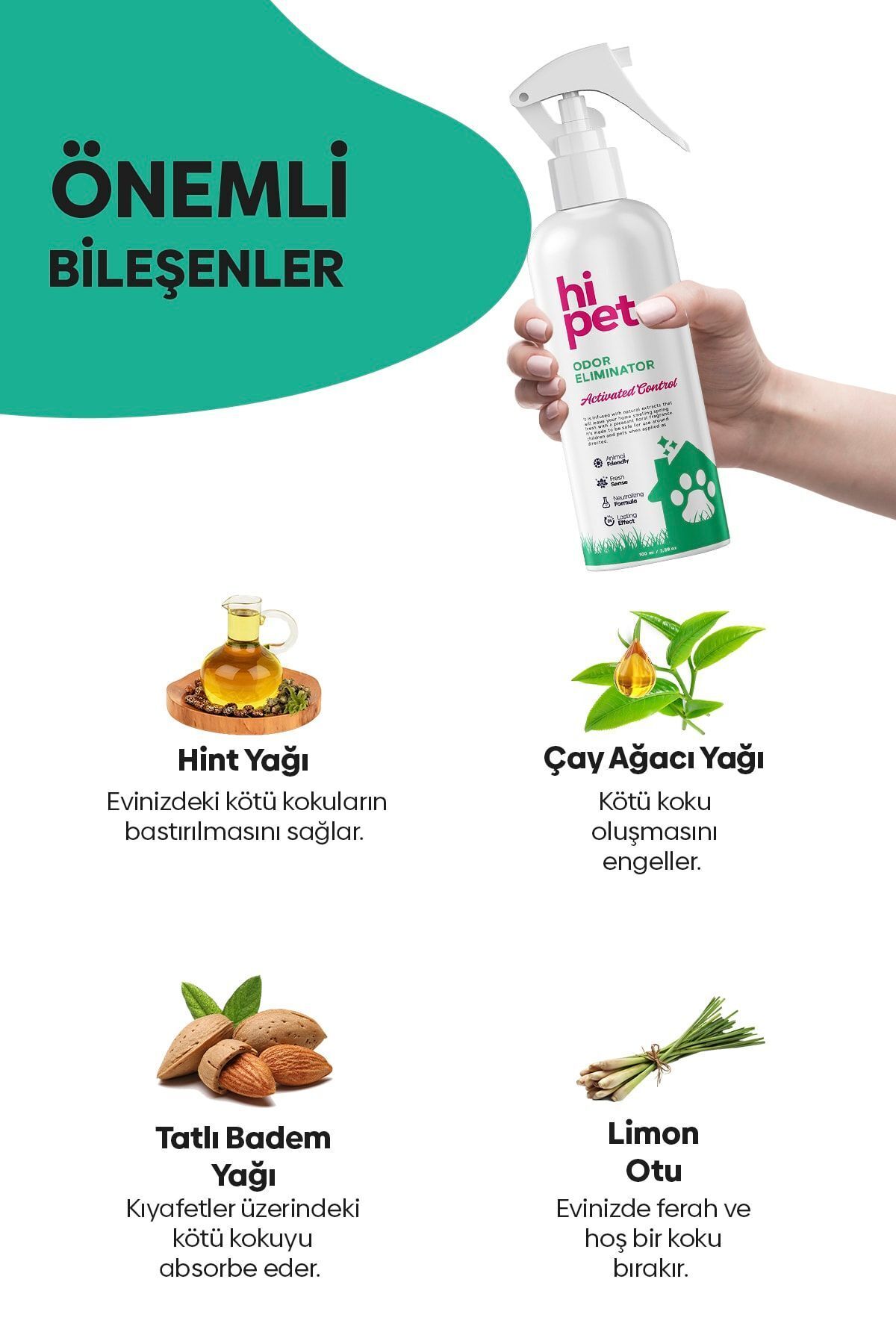 HiPet Kedi Koku Giderici Sprey - Görsel 3
