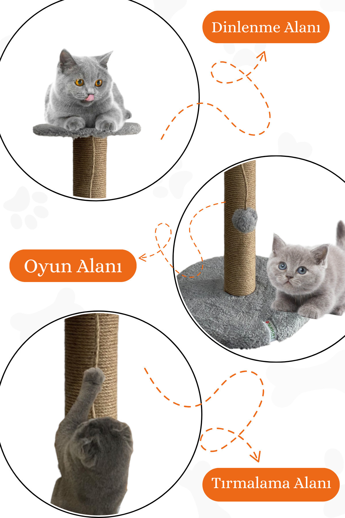 Nursoft Stepli Kedi Tırmalama Tahtası - Görsel 3