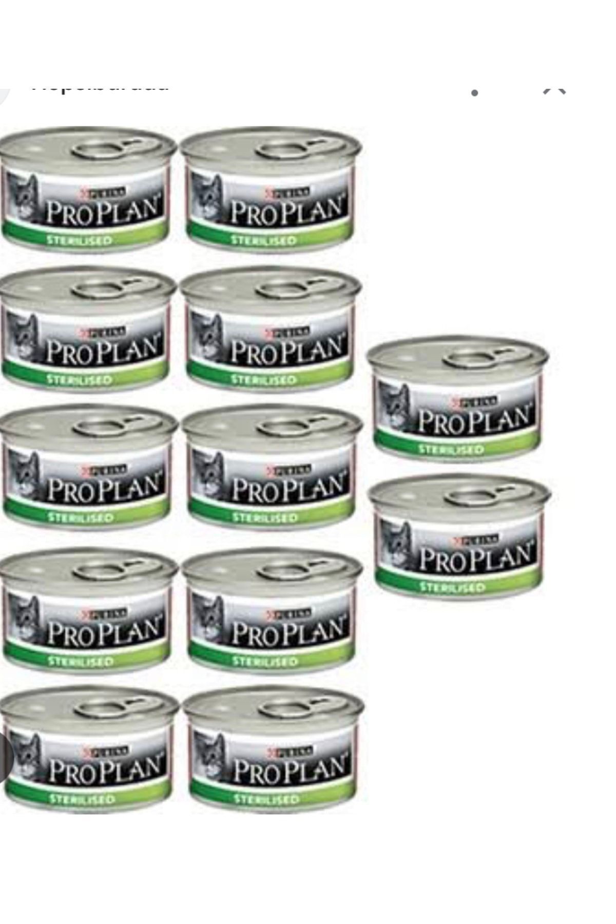 Pro Plan Proplan Sterilised Ton Balıklı Ve Somonlu Kısırlaştırılmış Yetişkin Kedi Maması Konserve 12x85 Gr