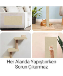 Alternative view of BEYLİNİ Kedi Tırmalama Halısı Yapışkanlı Her Yüzeye Uygulanabilir Kesilebilir Mobilya Koruyucu Mat (40X50)